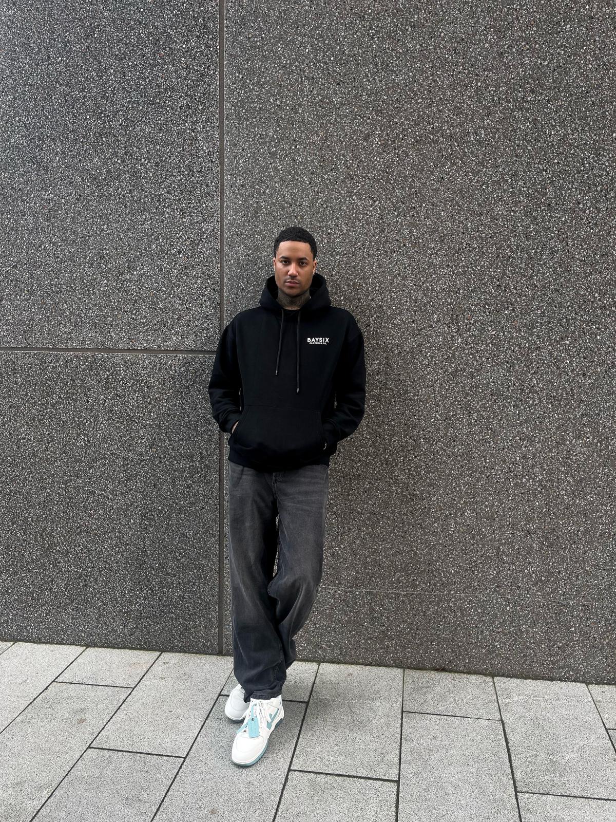 380gsm Black heavyweight premium cotton oversize hood