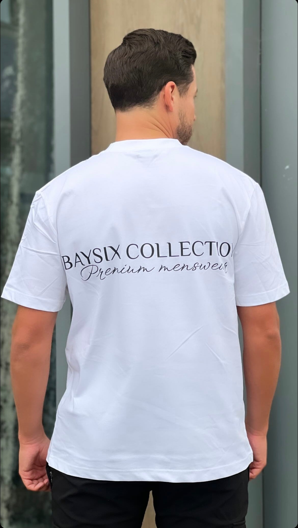 White drop shoulder Premium cotton t shirt